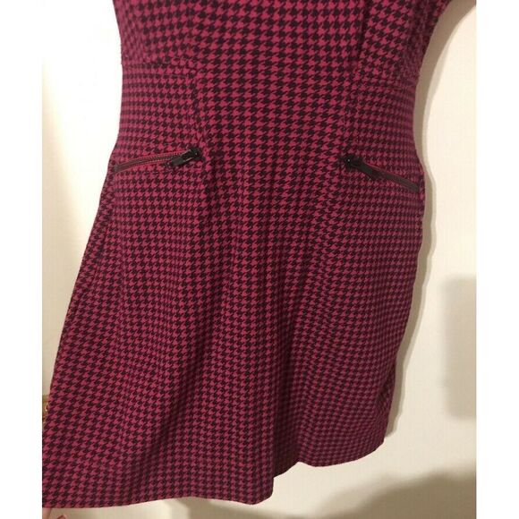 French Connection Mini Dress Houndstooth Print 4 - Picture 6 of 8